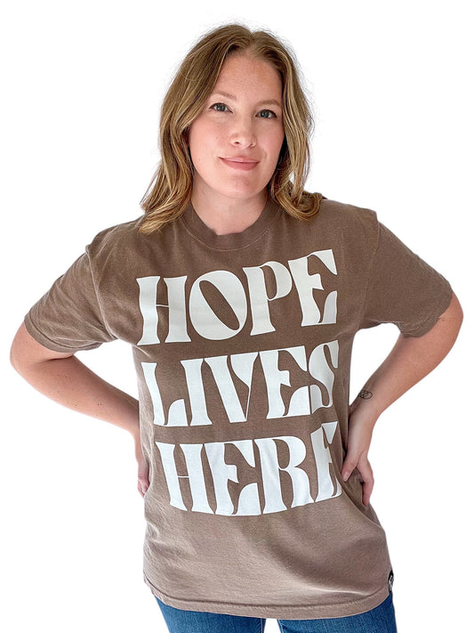 Hope Lives Here - Espresso