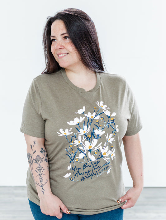 WILDFLOWER Tee- Olive