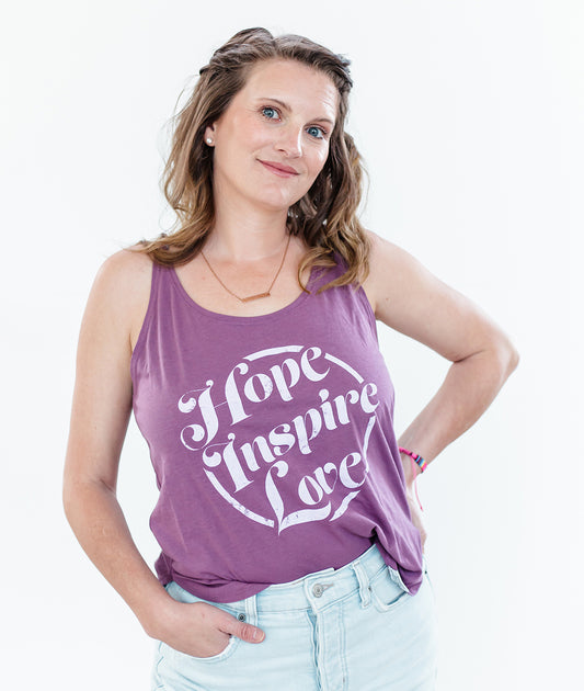 Hope Inspire Love Tank - Shiraz