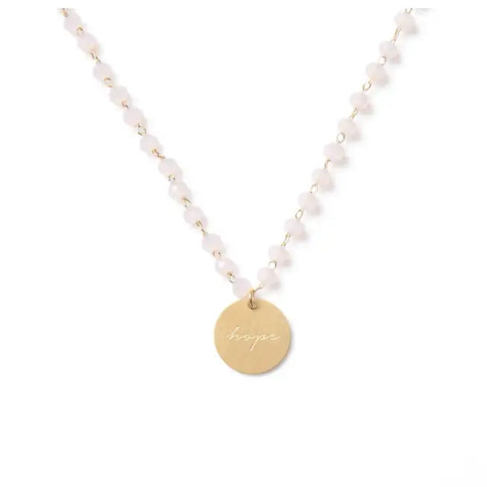 Pink Peace Serenity Stone Necklace