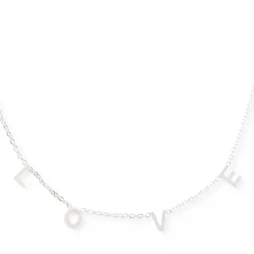 Silver LOVE Letter Necklace