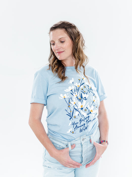 Wildflower T-Shirt - Baby Blue