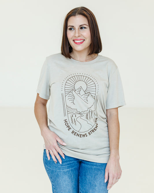 Hope Renews Strength T-Shirt - Sand