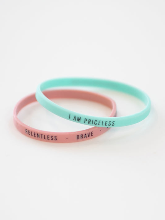 Thin Silicone Wristbands (pair)