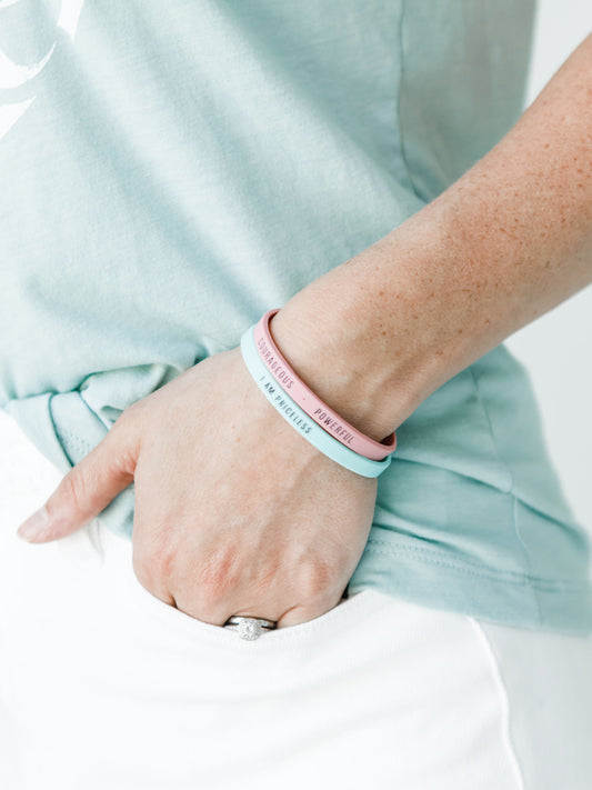 Thin Silicone Wristbands (pair)