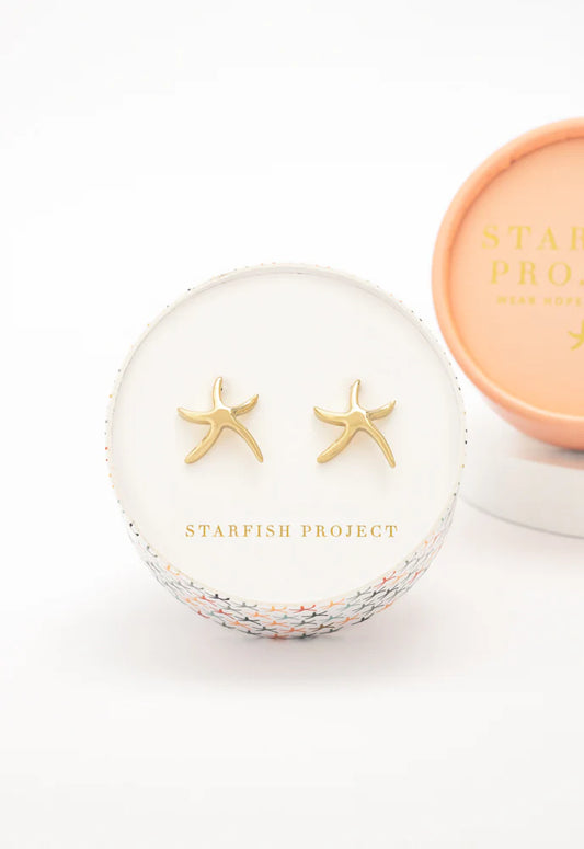 Gold Starfish Hope Studs