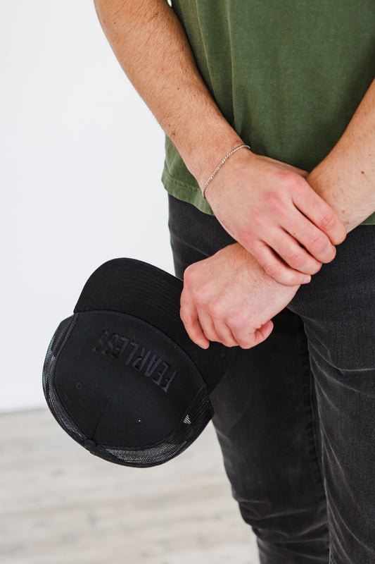 FEARLESS - Embroidered Black-on-Black Hat