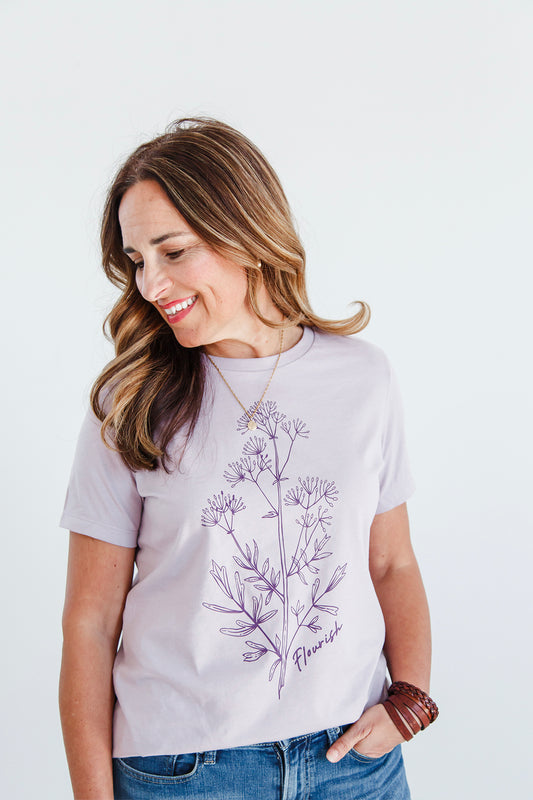 Flourish Purple Tee