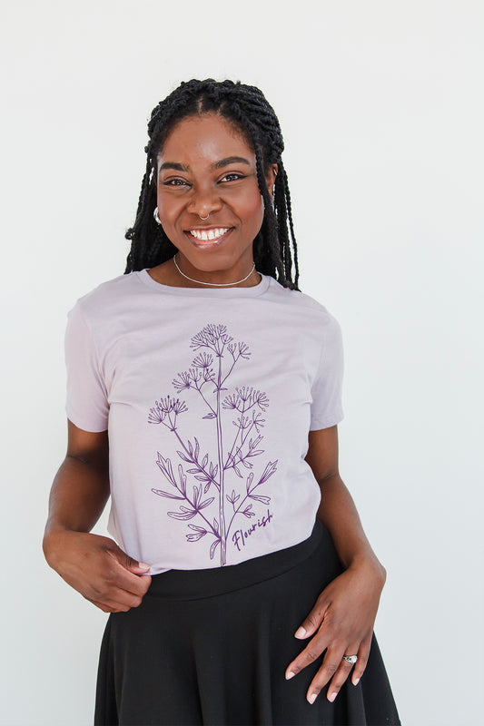Flourish Purple Tee