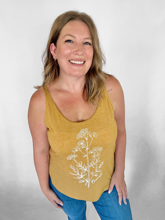 Flourish Tank - Mustard