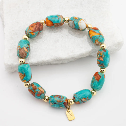 Turquoise Stone Beaded Bracelet
