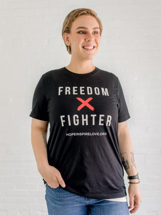 Freedom Fighter - Black Short Sleeve T-Shirt - Unisex