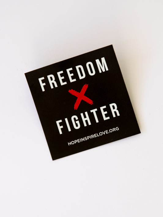 Freedom Fighter Sticker- Black