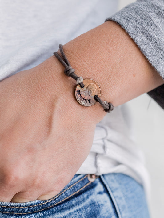 Penny Bracelet with Knot