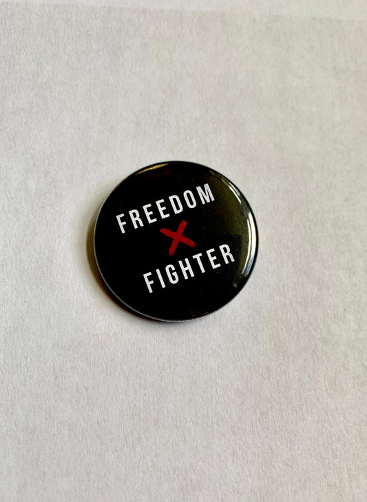 Freedom Fighter Black Button